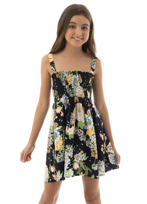 Main image -  Foto de Black Bouquet Bouquet Girls Short Dress by Maaji - Ropa De Playa Para Niñas - Niñas