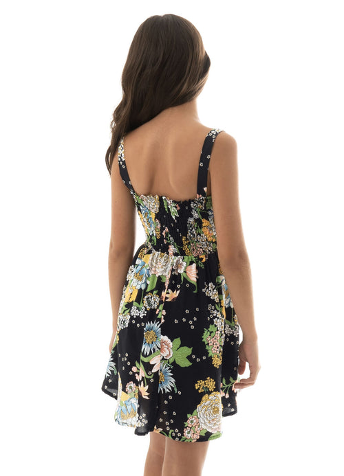 Hover image -  Foto de Black Bouquet Bouquet Girls Short Dress by Maaji - Ropa De Playa Para Niñas - Niñas