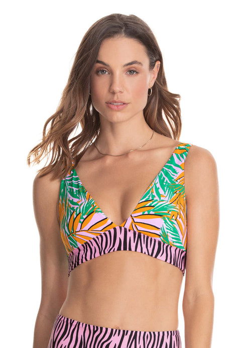 Main image -  Foto de Subtle Petals Allure Long Line Triangle Bikini Top by Maaji - Tops - Vestidos de Baño