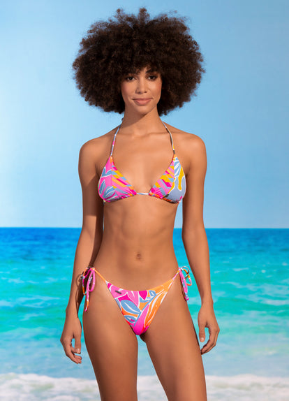 Thumbnail - Maaji Jungle Rain Edge Sliding Triangle Bikini Top - 3