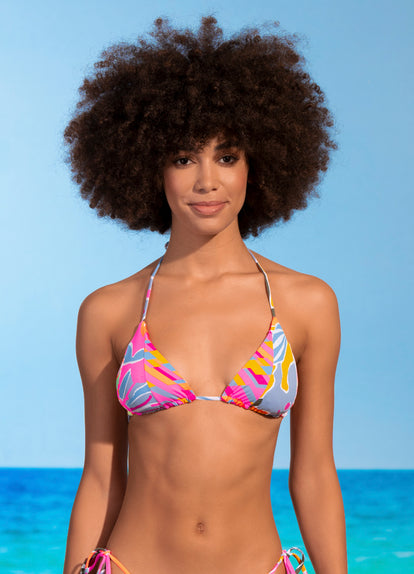 Thumbnail - Maaji Jungle Rain Edge Sliding Triangle Bikini Top - 2