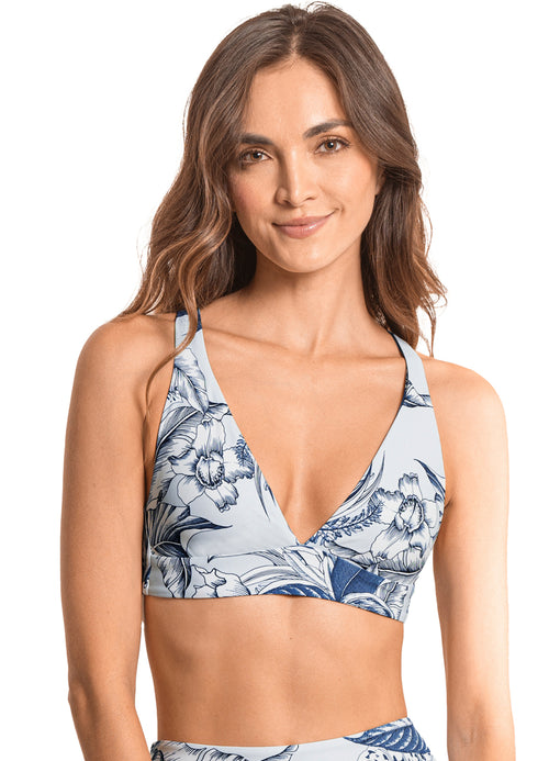 Main image -  Maaji Calla Lily Enchant Fixed Halter Bikini Top