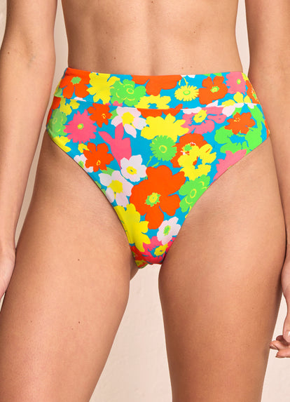 Thumbnail - Maaji 90S Floral Suzy Q High Rise/High Leg Bikini Bottom - 3