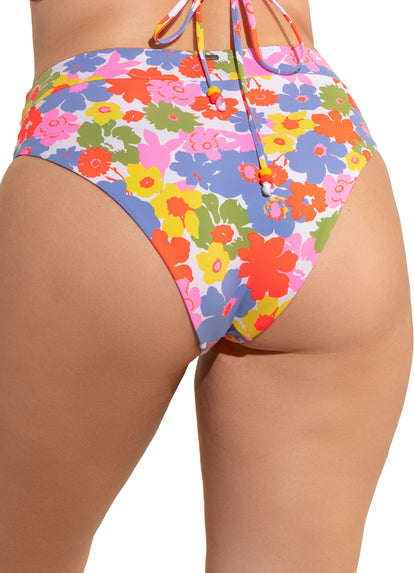  Maaji Pristine Flower Suzy Q High Rise/High Leg Bikini Bottom