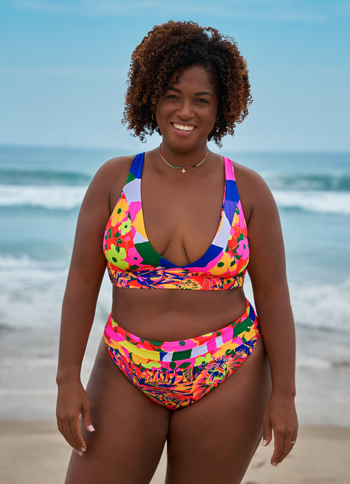 Alternative image -  Maaji Crayonflower Rocky Long Line Triangle Bikini Top