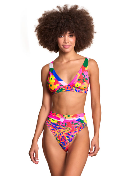  Maaji Crayonflower Rocky Long Line Triangle Bikini Top