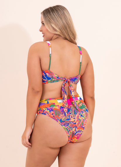 Thumbnail - Maaji Crayonflower Rocky Long Line Triangle Bikini Top - 13