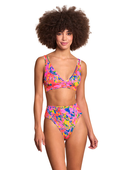 Thumbnail - Maaji Crayonflower Rocky Long Line Triangle Bikini Top - 23