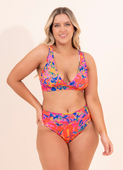 Thumbnail - Maaji Crayonflower Rocky Long Line Triangle Bikini Top - 21