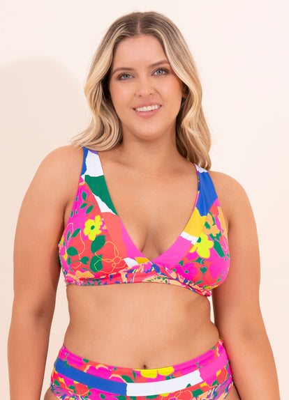 Thumbnail - Maaji Crayonflower Rocky Long Line Triangle Bikini Top - 4