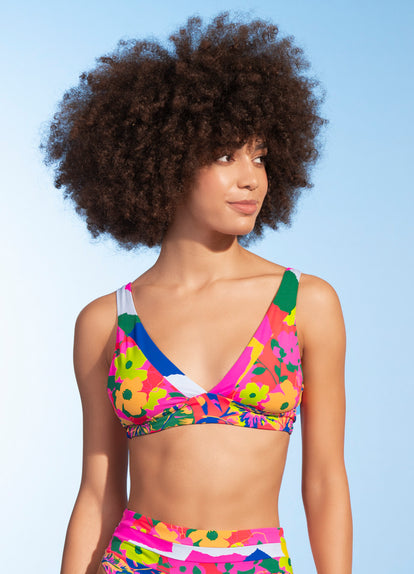 Thumbnail - Maaji Crayonflower Rocky Long Line Triangle Bikini Top - 8