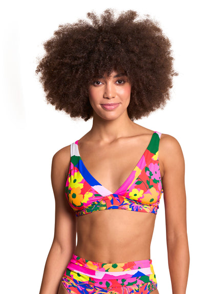  Maaji Crayonflower Rocky Long Line Triangle Bikini Top