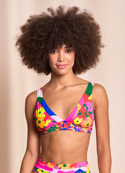 Thumbnail - Maaji Crayonflower Rocky Long Line Triangle Bikini Top - 10