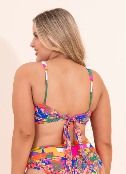 Thumbnail - Maaji Crayonflower Rocky Long Line Triangle Bikini Top - 12