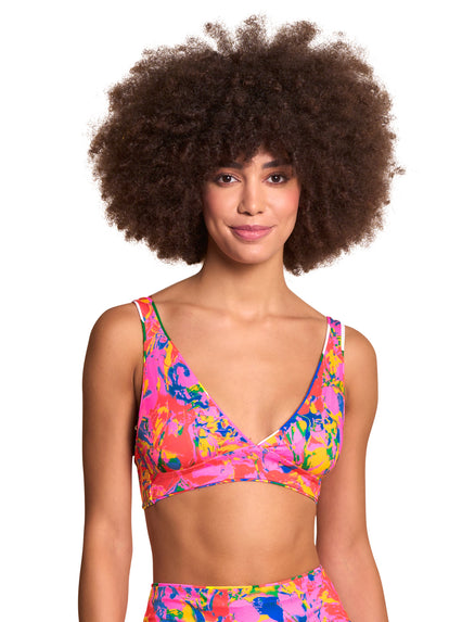 Thumbnail - Maaji Crayonflower Rocky Long Line Triangle Bikini Top - 22