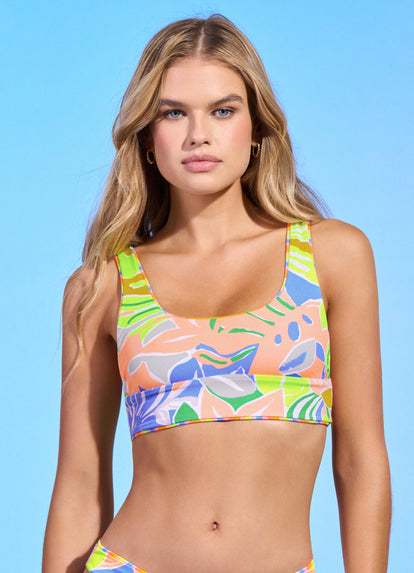  Maaji Rainbow Stripe Donna Sporty Bralette Bikini Top