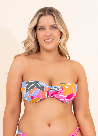  Maaji Jungle Rain Wave Underwire Bandeau Bikini Top