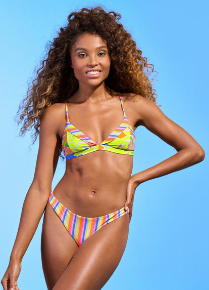 Thumbnail - Maaji Rainbow Stripe Affair Fixed Triangle Bikini Top - 5