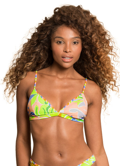 Thumbnail - Maaji Rainbow Stripe Affair Fixed Triangle Bikini Top - 11