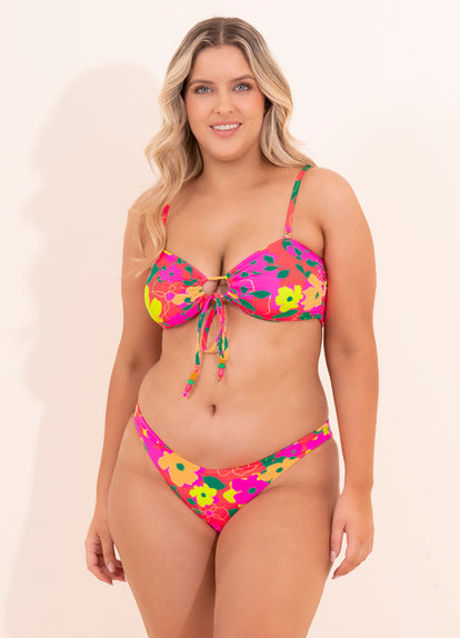 Thumbnail - Maaji Crayonflower Key Strapless Bandeau Bikini Top - 3
