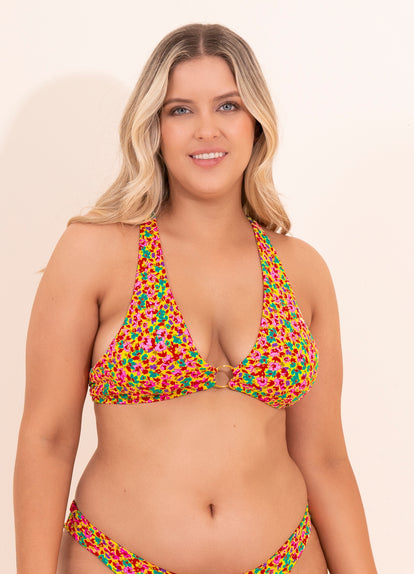  Maaji Miniflore Hoop Sporty Triangle Bikini Top