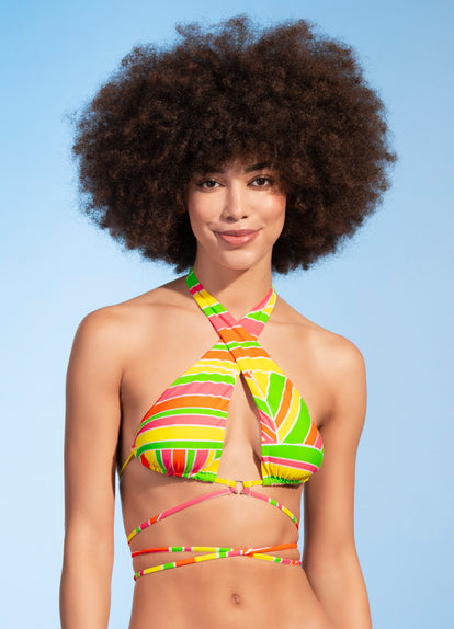  Maaji Magnetic Super 70S Sliding Halter Bikini Top