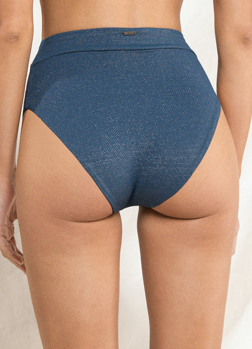 Hover image -  Maaji Peacock Suzy Q High Rise/High Leg Bikini Bottom