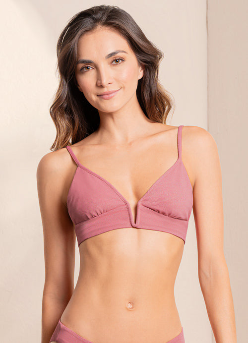 Alternative image -  Maaji Salmonberry Parade Long Line Triangle Bikini Top