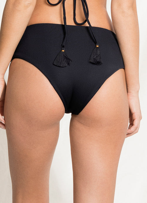 Hover image -  Maaji Black Sapphire Venus Mid Rise Bikini Bottom