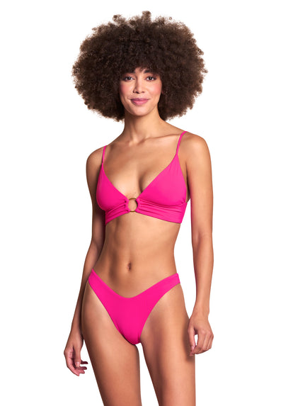  Maaji Dragon Fruit Shine Long Line Triangle Bikini Top