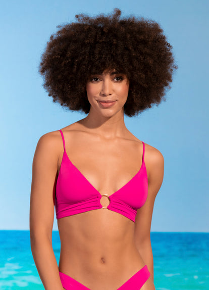  Maaji Dragon Fruit Shine Long Line Triangle Bikini Top
