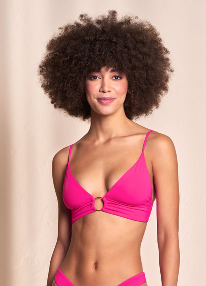 Thumbnail - Maaji Dragon Fruit Shine Long Line Triangle Bikini Top - 8
