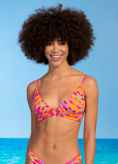 Thumbnail - Maaji Dragon Fruit Shine Long Line Triangle Bikini Top - 16