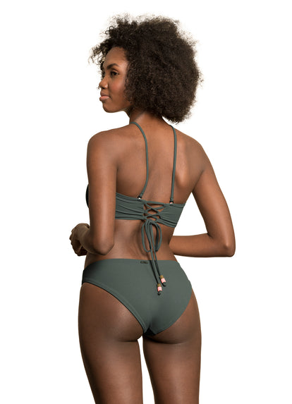  Maaji Crocodile Green Ursule V Wire Bandeau Bikini Top