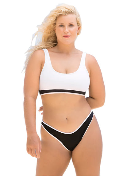  Maaji Black Tulip Kiss Sporty Bralette Bikini Top
