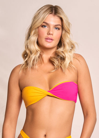 Thumbnail - Maaji Dragon Fruit Angeli Strapless Bandeau Bikini Top - 4