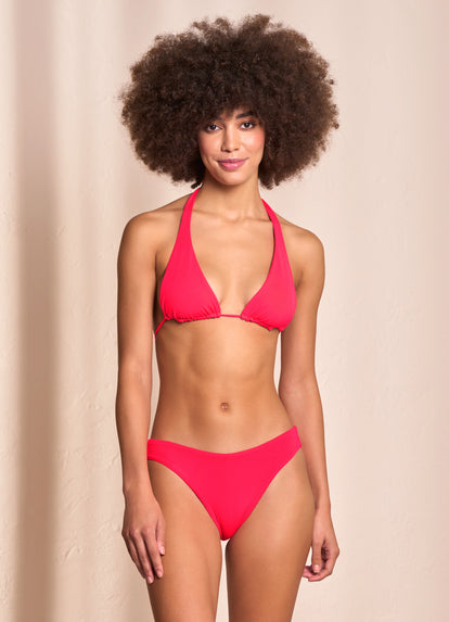 Thumbnail - Maaji Cherry Red Kalima Front Tie Halter Bikini Top - 8