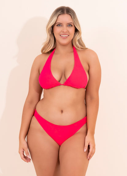 Thumbnail - Maaji Cherry Red Kalima Front Tie Halter Bikini Top - 2