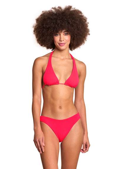 Thumbnail - Maaji Cherry Red Kalima Front Tie Halter Bikini Top - 4