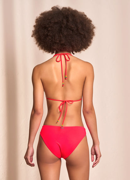 Thumbnail - Maaji Cherry Red Kalima Front Tie Halter Bikini Top - 16
