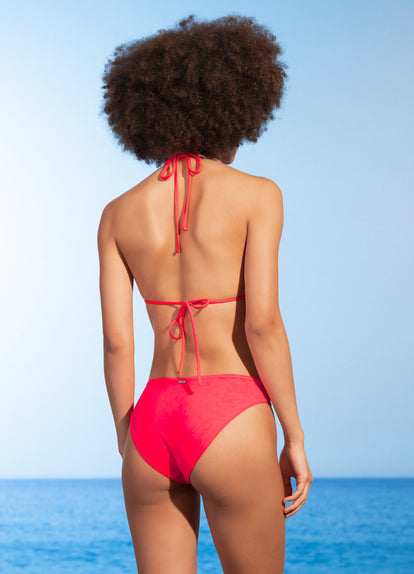 Thumbnail - Maaji Cherry Red Kalima Front Tie Halter Bikini Top - 14