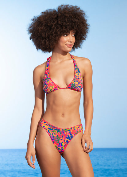 Thumbnail - Maaji Cherry Red Kalima Front Tie Halter Bikini Top - 22