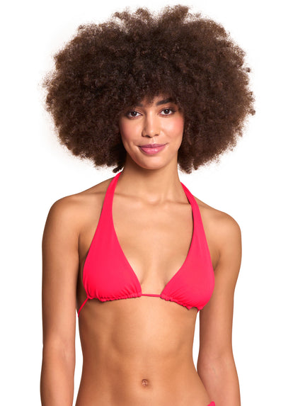 Thumbnail - Maaji Cherry Red Kalima Front Tie Halter Bikini Top - 3