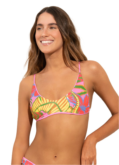 Thumbnail - Maaji Bombon Pink Omg Sporty Bralette Bikini Top - 9