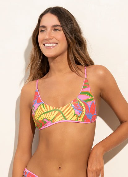  Maaji Bombon Pink Omg Sporty Bralette Bikini Top
