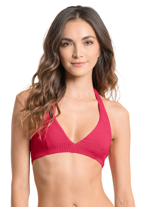 Hover image -  Foto de Strawberry Chicago Halter Bralette Bikini Top by Maaji - Tops - Vestidos de Baño