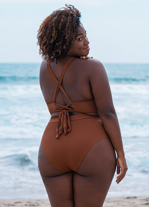 Main image -  Maaji Moccachino Patri Long Line Triangle Bikini Top