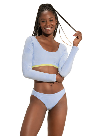  Maaji Serenity Lavender Benny Long Sleeve Bikini Top