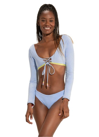 Thumbnail - Maaji Serenity Lavender Benny Long Sleeve Bikini Top - 10