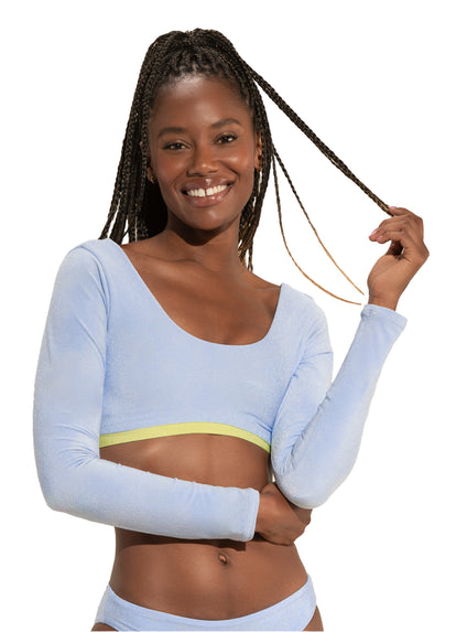  Maaji Serenity Lavender Benny Long Sleeve Bikini Top